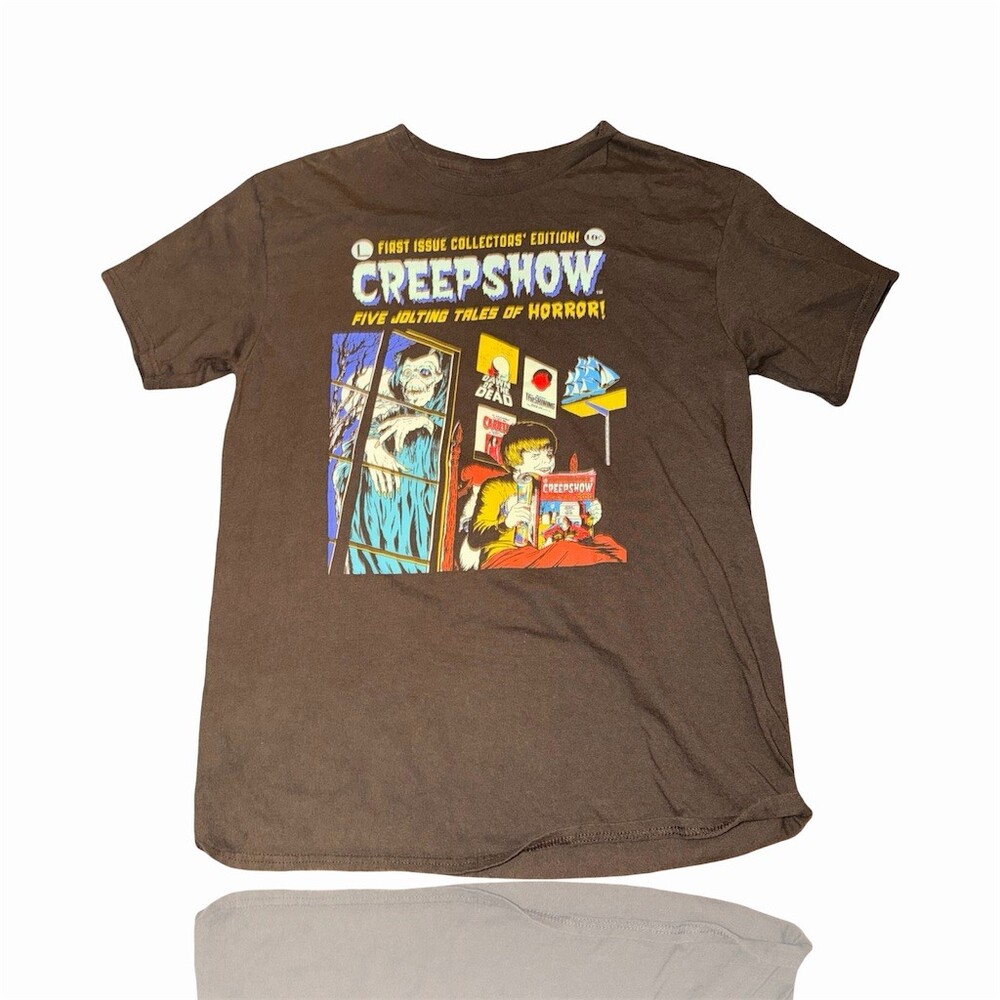 Creepshow T-Shirt Mens Size M Brown Horror Movie Comic Graphic Print